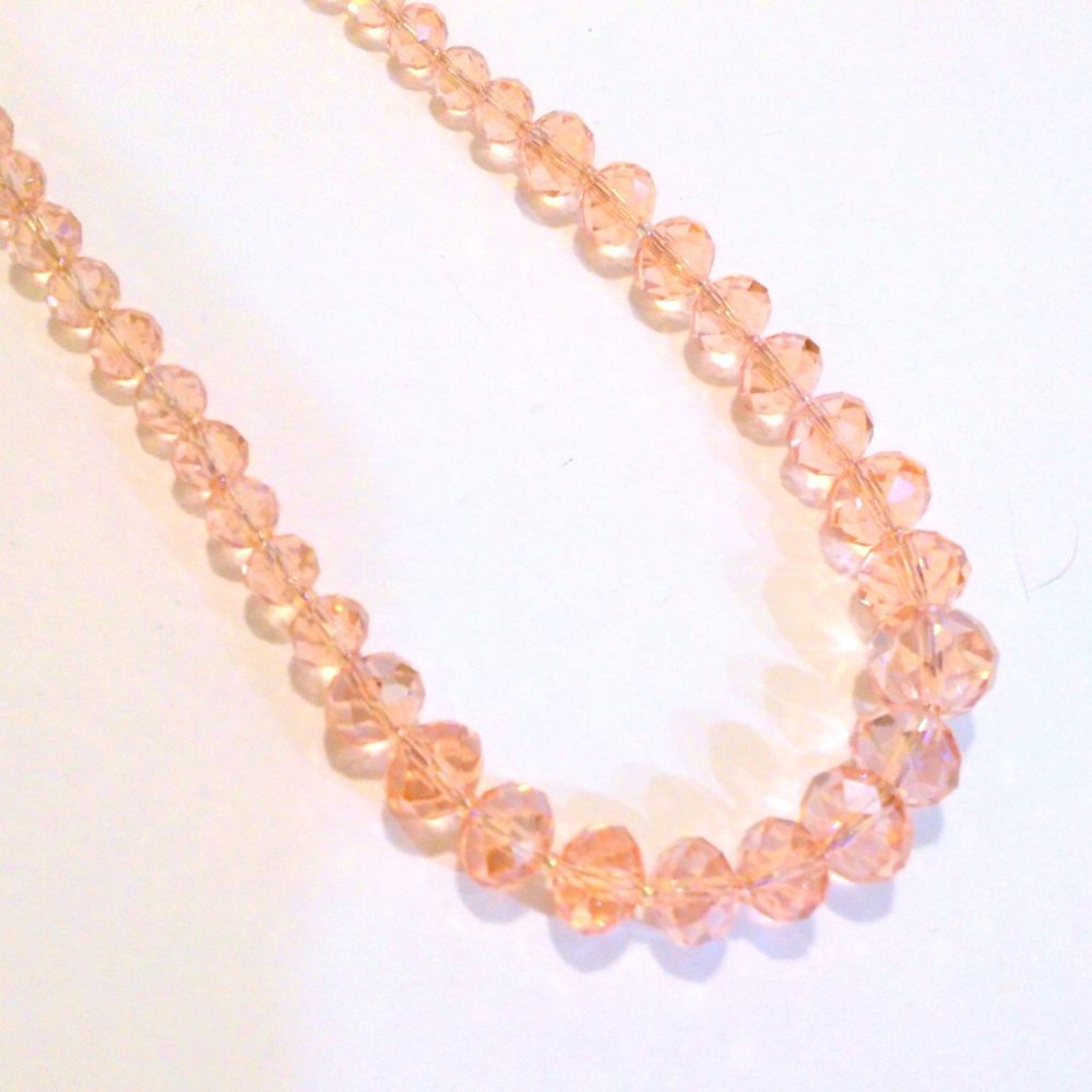 Ali Khan New York Rose Pink Crystal Graduated Necklace New on Card